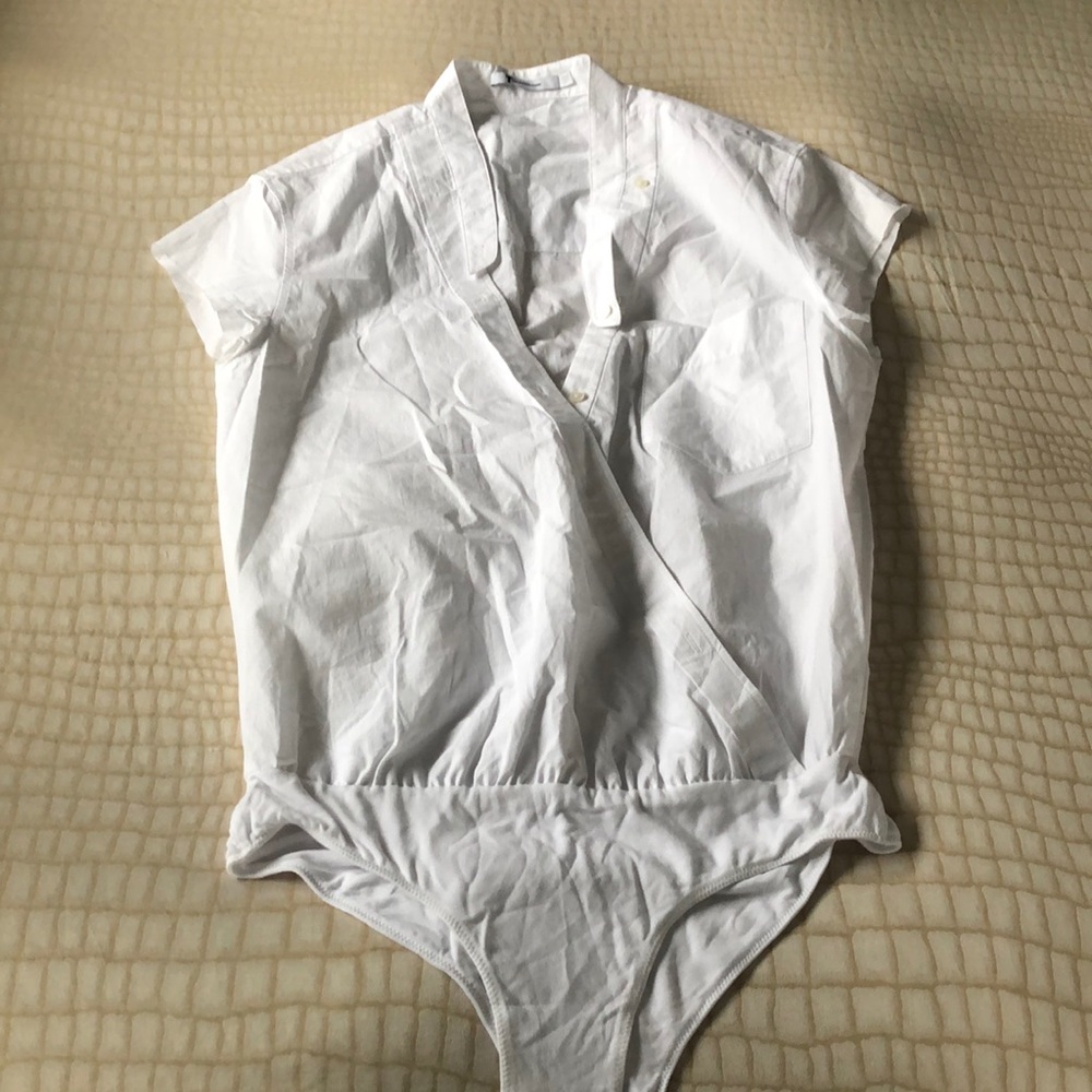 T by Alexander Wang white shirt (body suit).
